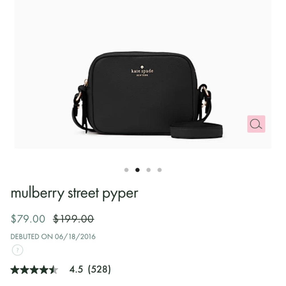 kate spade crossbody black mulberry street pyper